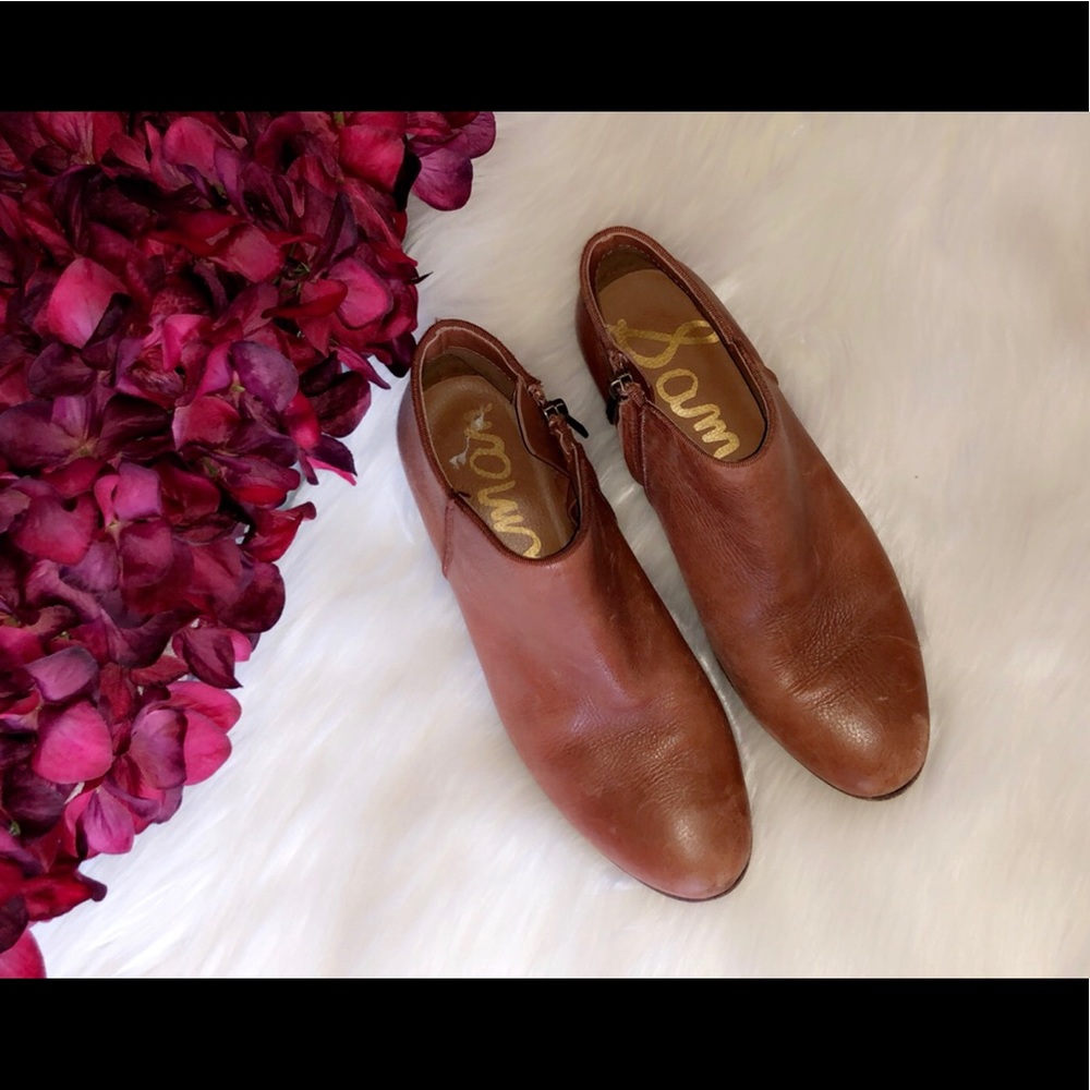 SAM EDELMAN Petty Leather Ankle Booties - Picture 3 of 7